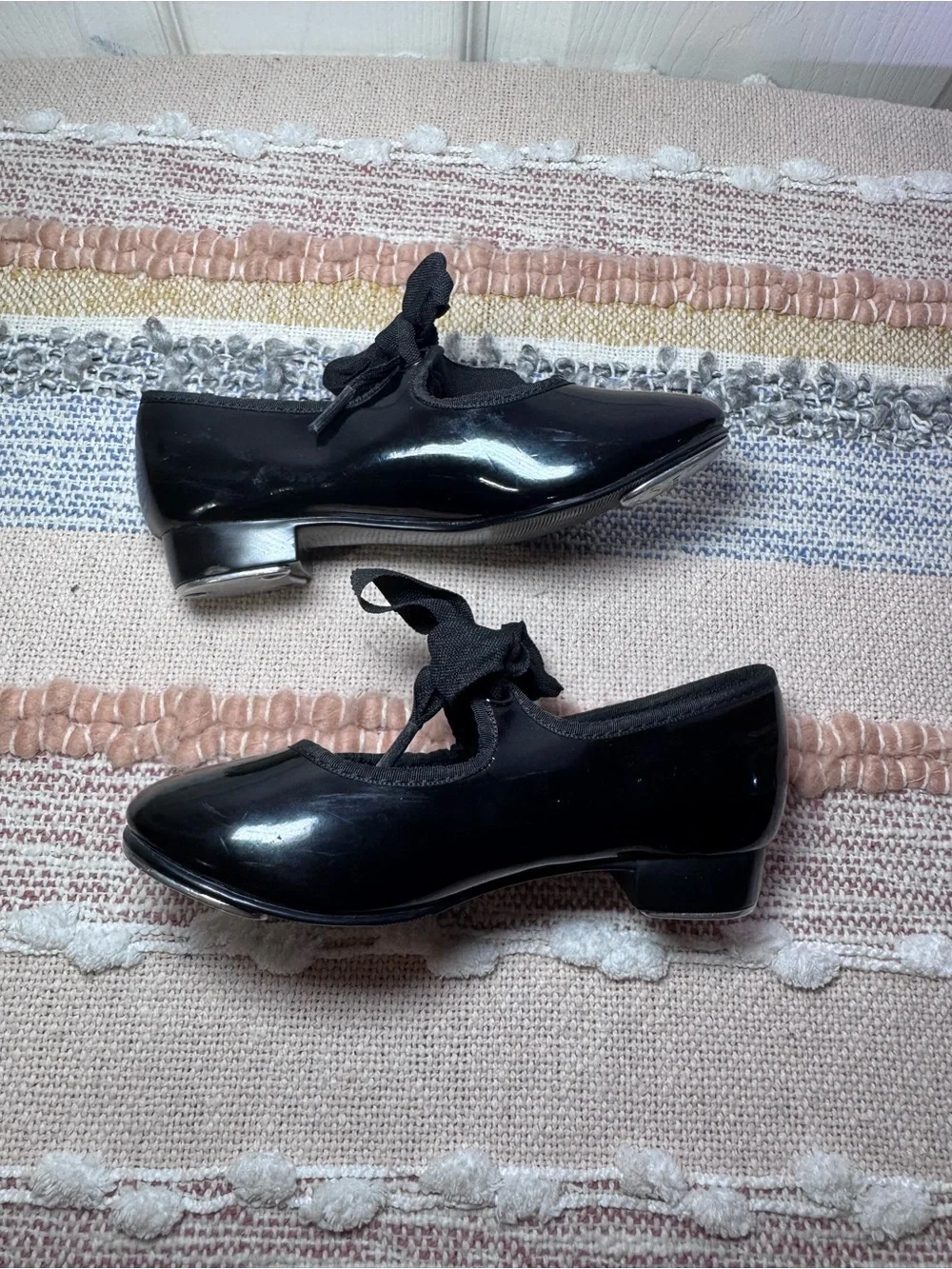 Kids Black Patent Mary Jane Dress Shoes - Classic Bow Accent